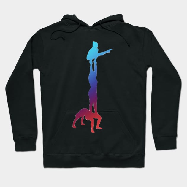 A silhouette of a women’s group Hoodie by artsyreader